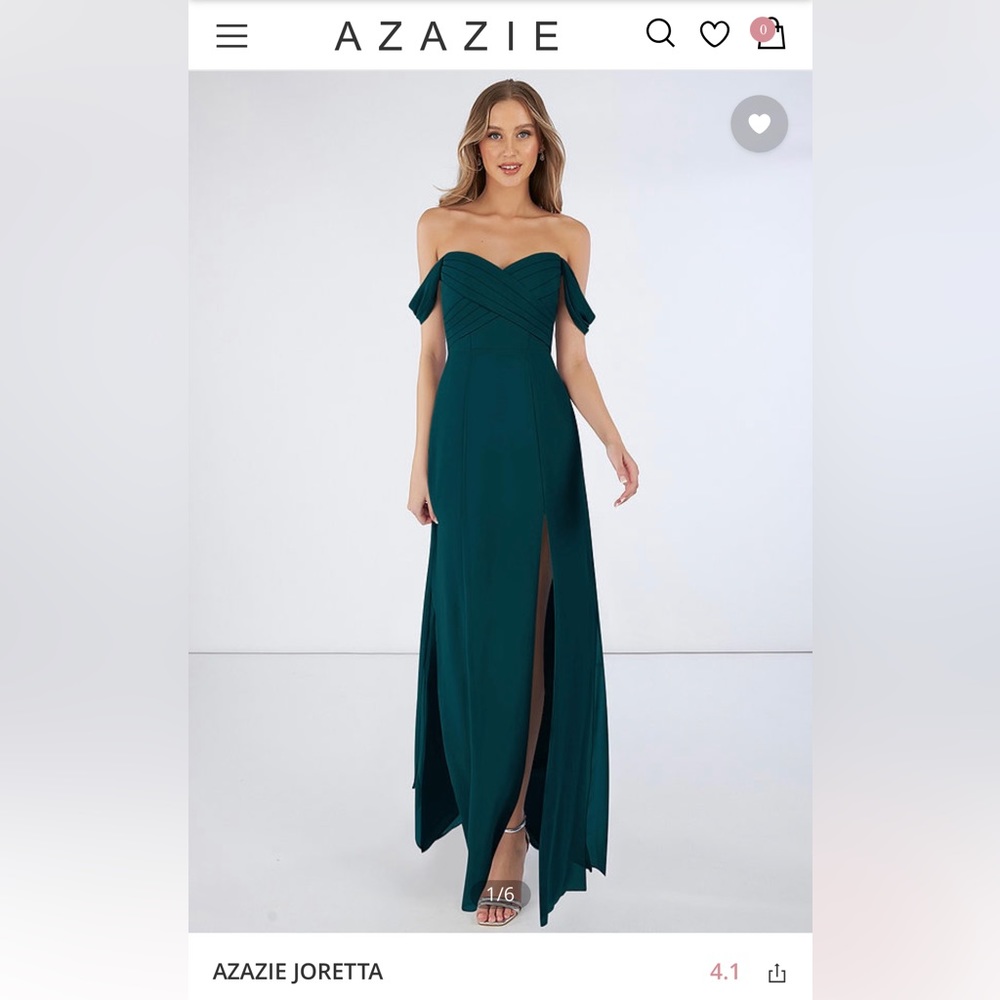 Bridesmaid Azazie Pine Dress